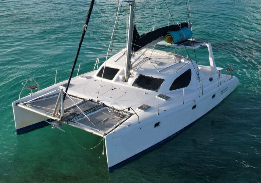 Solar Ice catamaran on a private Cancun tour to Isla Mujeres